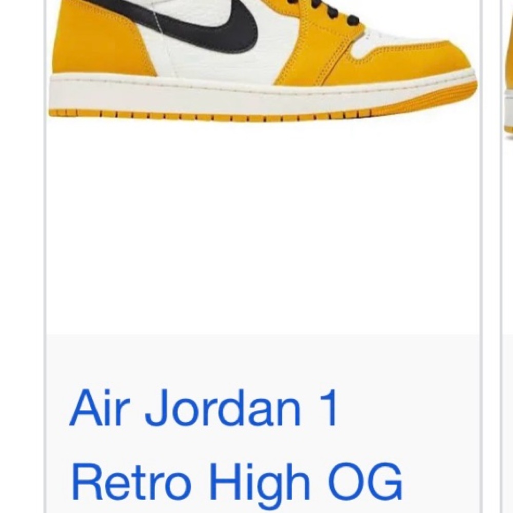 Nike Yellow and White Box